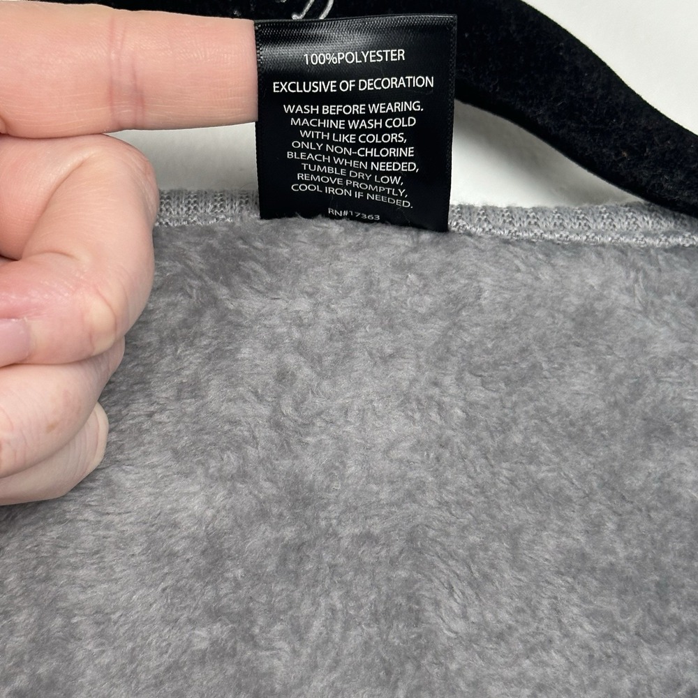 Cuddl Duds Poncho Size L/XL Grey Poncho Warm Cozy Southwestern Lounge - Picture 6 of 6